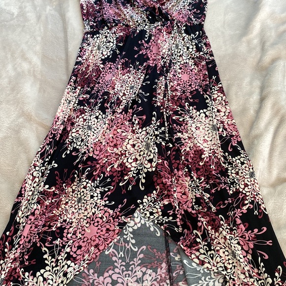 Petite polyester slit dress - Picture 2 of 2